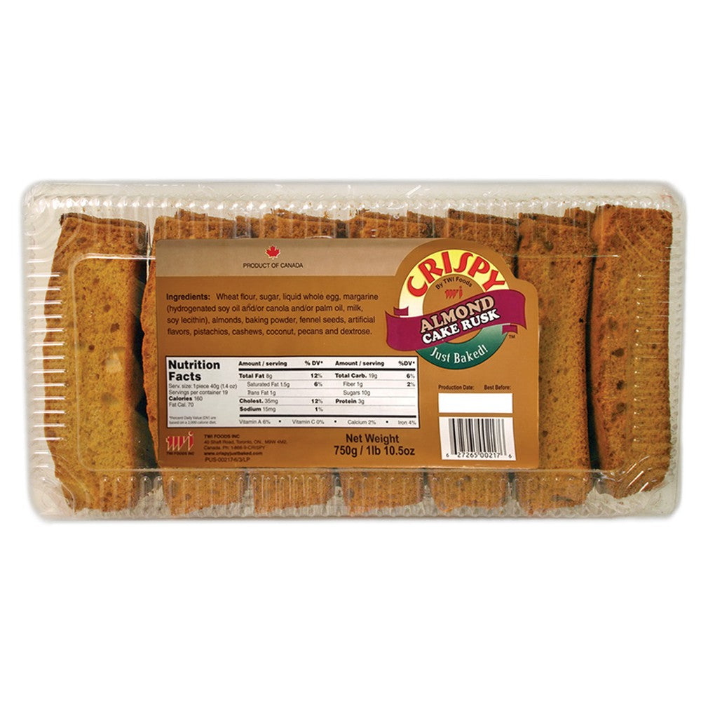 TWI - Crispy Cake Rusk  Almond  (750g)